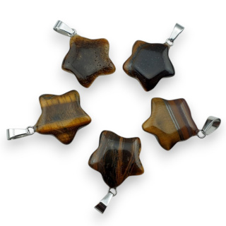 Tiger eye star pendant 18-20 mm 1 pc