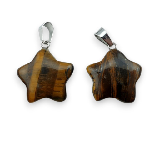 Tiger eye star pendant 18-20 mm 1 pc Tiger eye star pendant 18-20 mm 1 pc