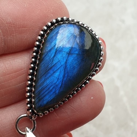 Labradorite pendant 29x18 mm no A199 Labradorite pendant 29x18 mm no A199