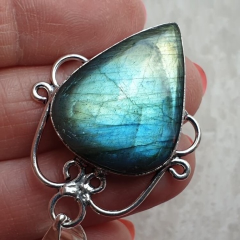 Labradorite pendant 29x23 mm no A242 Labradorite pendant 29x23 mm no A242