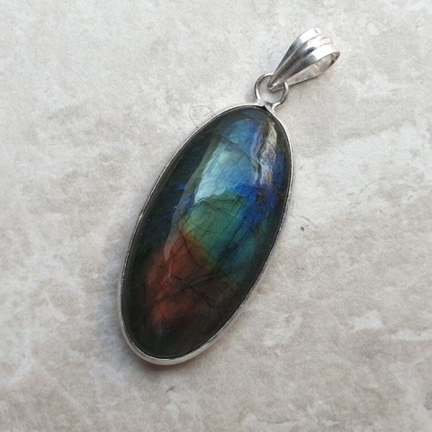 Labradorite pendant 34x18 mm no A313 Labradorite pendant 34x18 mm no A313