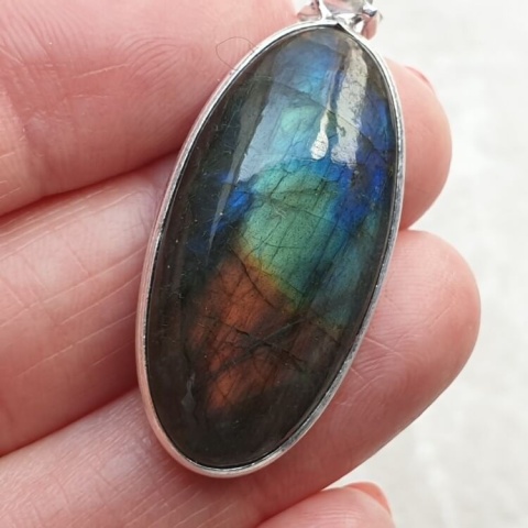 Labradorite pendant 34x18 mm no A313 Labradorite pendant 34x18 mm no A313