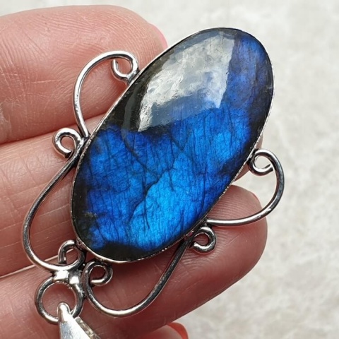 Labradorite pendant 35x19 mm no A206 Labradorite pendant 35x19 mm no A206
