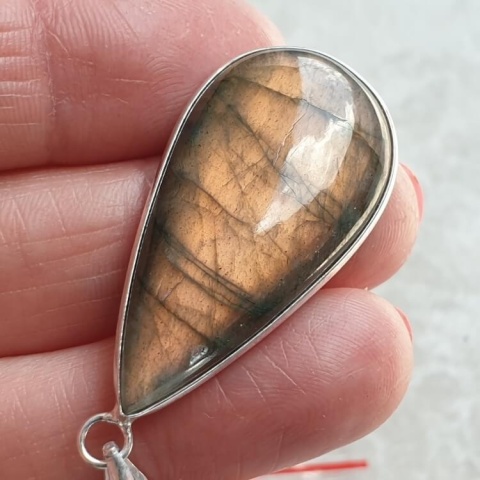 Labradorite pendant 36x19 mm no A376 Labradorite pendant 36x19 mm no A376