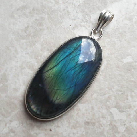 Labradorite pendant 37x20 mm no A341 Labradorite pendant 37x20 mm no A341