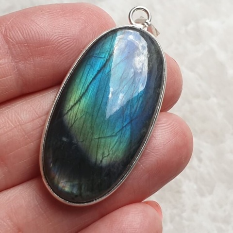 Labradorite pendant 37x20 mm no A341 Labradorite pendant 37x20 mm no A341