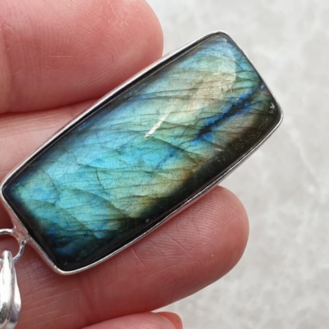 Labradorite pendant 38x18 mm no A289 Labradorite pendant 38x18 mm no A289