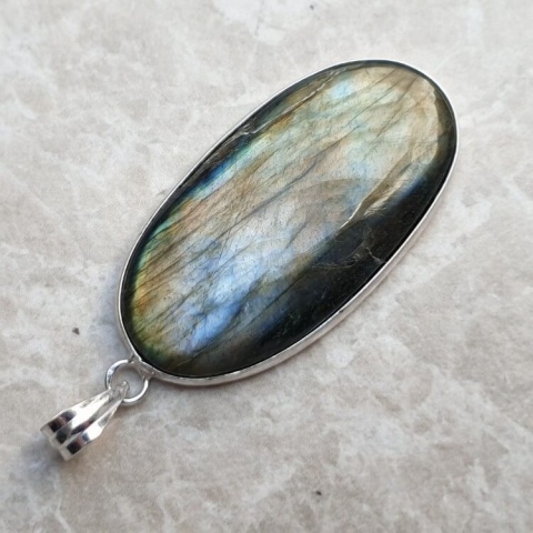 Labradorite pendant 41x22 mm no A277 Labradorite pendant 41x22 mm no A277