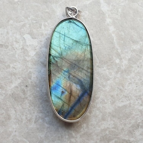 Labradorite pendant 42x19 mm no A265 Labradorite pendant 42x19 mm no A265