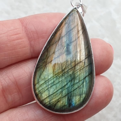 Labradorite pendant 42x25 mm no A316 Labradorite pendant 42x25 mm no A316