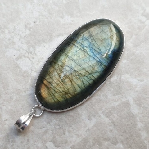 Labradorite pendant 44x23 mm no A283 Labradorite pendant 44x23 mm no A283