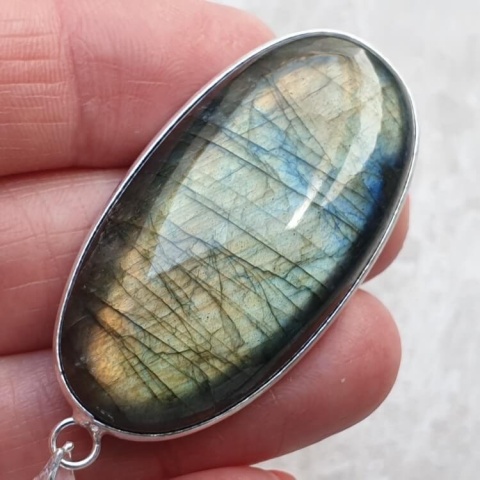 Labradorite pendant 44x23 mm no A283 Labradorite pendant 44x23 mm no A283
