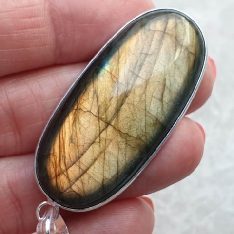 Labradorite pendant 45x21 mm no A268 Labradorite pendant 45x21 mm no A268