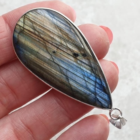 Labradorite pendant 46x24 mm no A288 Labradorite pendant 46x24 mm no A288