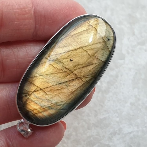 Labradorite pendant 49x25 mm no A266 Labradorite pendant 49x25 mm no A266