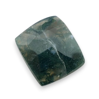 Moss agate faceted cabochon 20x18 mm no 8