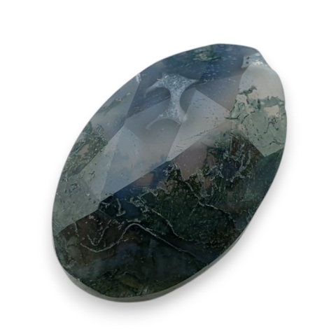 Moss agate faceted cabochon 22x15 mm no 43 Moss agate faceted cabochon 22x15 mm no 43