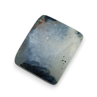 Moss agate faceted cabochon 23x19 mm no 19