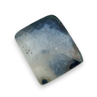 Moss agate faceted cabochon 23x19 mm no 19