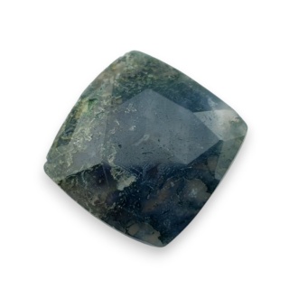 Moss agate faceted cabochon 23x22 mm no 18