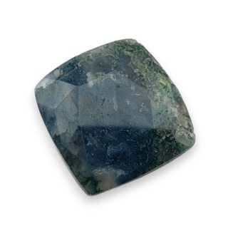 Moss agate faceted cabochon 23x22 mm no 18