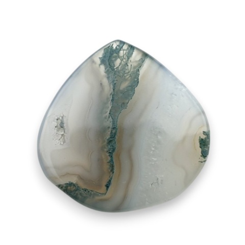 Moss agate faceted cabochon 23x22 mm no 3 Moss agate faceted cabochon 23x22 mm no 3