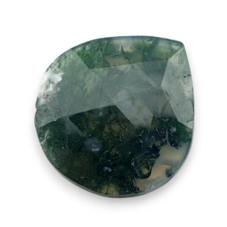 Moss agate faceted cabochon 23x22 mm no 40
