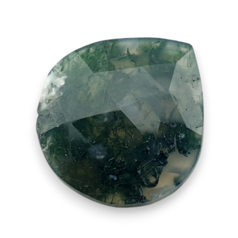 Moss agate faceted cabochon 23x22 mm no 40 Moss agate faceted cabochon 23x22 mm no 40