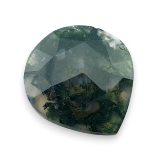 Moss agate faceted cabochon 23x22 mm no 40