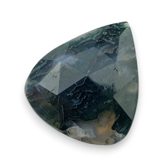 Moss agate faceted cabochon 24x20 mm no 29