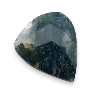 Moss agate faceted cabochon 24x20 mm no 29