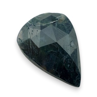 Moss agate faceted cabochon 25x18 mm no 25
