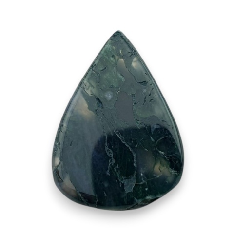 Moss agate faceted cabochon 25x18 mm no 25