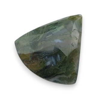 Moss agate faceted cabochon 25x21 mm no 47