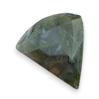 Moss agate faceted cabochon 25x21 mm no 47