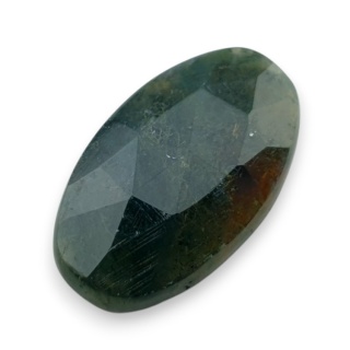 Moss agate faceted cabochon 26x16 mm no 49
