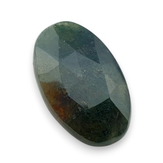 Moss agate faceted cabochon 26x16 mm no 49