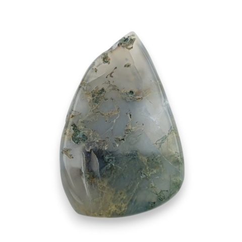 Moss agate faceted cabochon 26x17 mm no 38