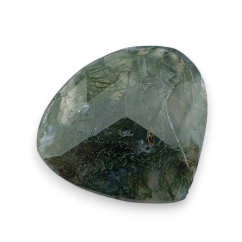 Moss agate faceted cabochon 26x24 mm no 1 Moss agate faceted cabochon 26x24 mm no 1