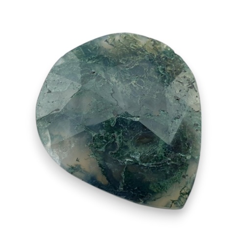 Moss agate faceted cabochon 27x23 mm no 14 Moss agate faceted cabochon 27x23 mm no 14