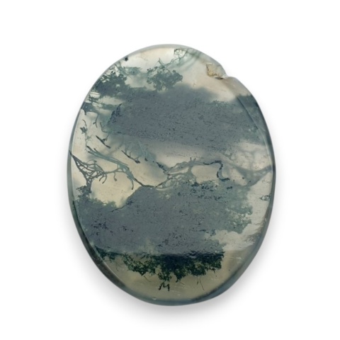 Moss agate faceted cabochon 28x21 mm no 4 Moss agate faceted cabochon 28x21 mm no 4