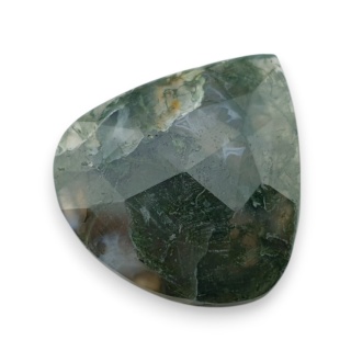 Moss agate faceted cabochon 28x26 mm no 37