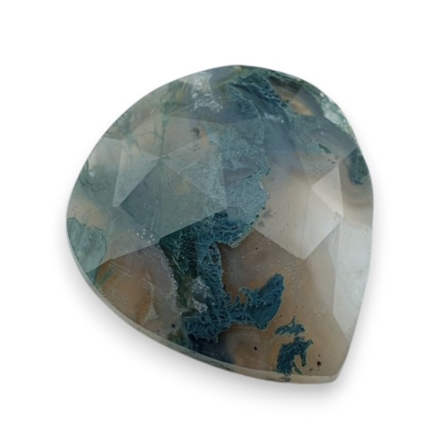 Moss agate faceted cabochon 30x28 mm no 17 Moss agate faceted cabochon 30x28 mm no 17
