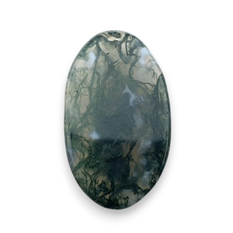 Moss agate faceted cabochon 31x18 mm no 21 Moss agate faceted cabochon 31x18 mm no 21