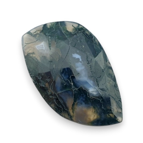 Moss agate faceted cabochon 31x19 mm no 34 Moss agate faceted cabochon 31x19 mm no 34
