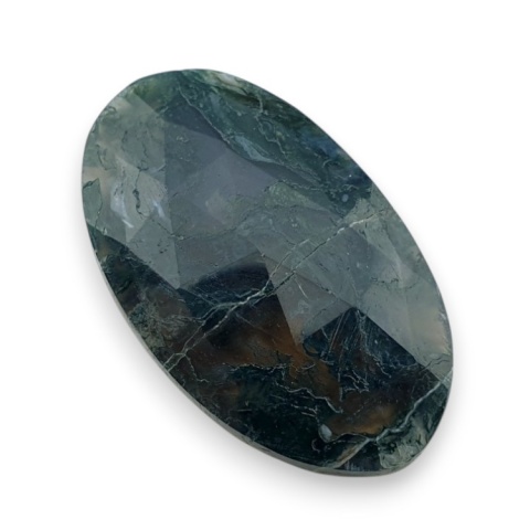 Moss agate faceted cabochon 32x19 mm no 9 Moss agate faceted cabochon 32x19 mm no 9