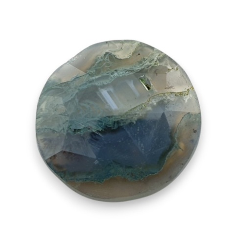 Moss agate faceted cabochon fi 21 mm no 12 Moss agate faceted cabochon fi 21 mm no 12