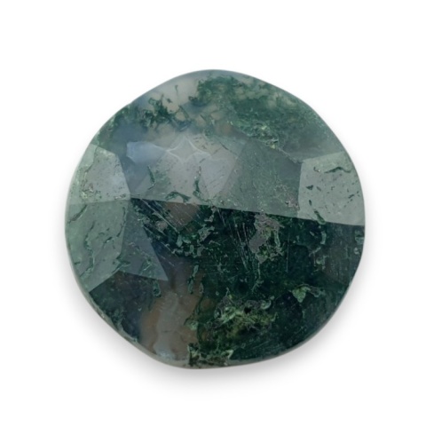 Moss agate faceted cabochon fi 21 mm no 35 Moss agate faceted cabochon fi 21 mm no 35