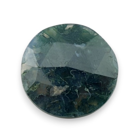 Moss agate faceted cabochon fi 21 mm no 41 Moss agate faceted cabochon fi 21 mm no 41