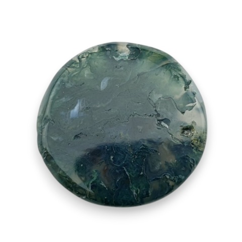Moss agate faceted cabochon fi 21 mm no 41 Moss agate faceted cabochon fi 21 mm no 41
